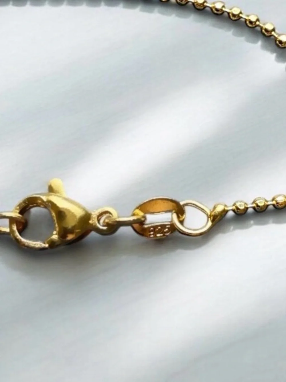 Beautiful Yellow Evil Eye Necklace 16 inches  .925 sterling silver gold plated